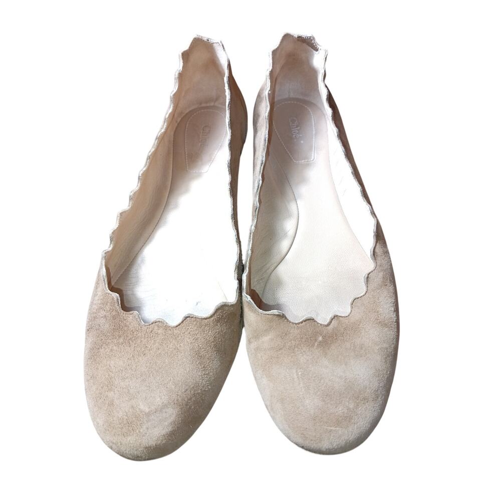 Chloe Lauren Tan suede Ballet flats Tan Size EU 37 US 6.5 - Picture 2 of 7
